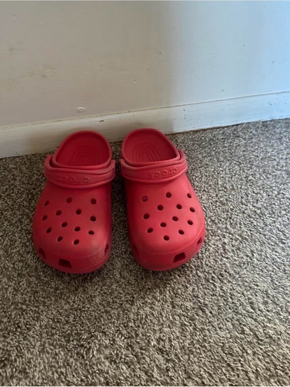 CROCS Kids Red Classic Clog Sandals